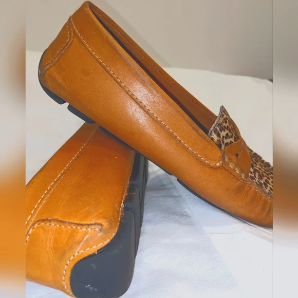 Massimo Matteo Firenze Animal Print Penny Loafers - Picture 8 of 9